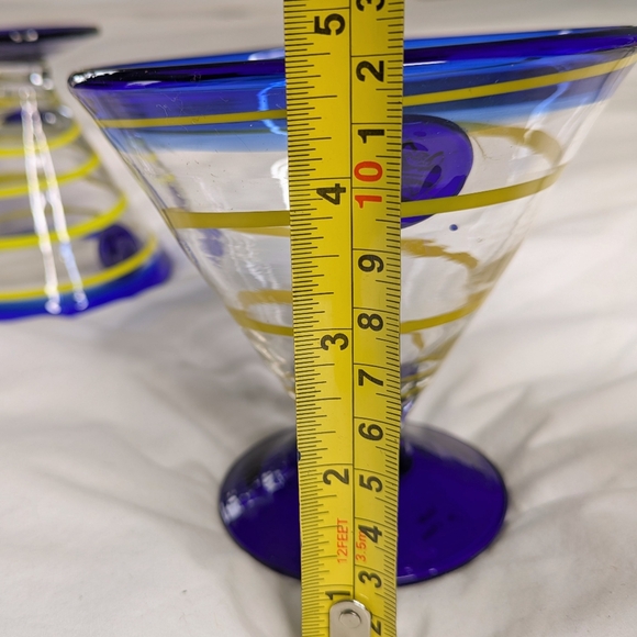 Margherita glasses - pair of blue and yellow glasses - Picture 6 of 6